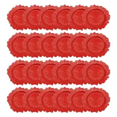 12.6" Large Round Plastic Charger Plates for Table