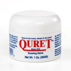 Quret Natural Drawing Salve, 1 Ounce for Boils, Infections, Ingrown nails or Splinters