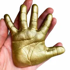 Sweet Memories baby hands and feet casting kit for babies 0-9 months old, makes 2-8 casts Gold