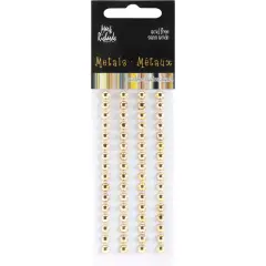 Mark Richards Raised Metal Dots 5mm Round 64/Pkg-Gold