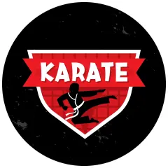 Big Dot of Happiness Karate Master - Martial Arts Birthday Party Circle Sticker Labels - 24 Count