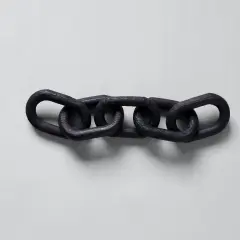 Charcoal Wood Chain, Small Link