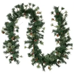 Northlight Yorkville Pine, Twig and Pinecone Artificial Christmas Garland - 9' x 12" - Unlit Green