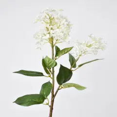 28.5" Faux White English Lilac Stem