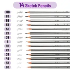 Sketch Pencils for Drawing, 14 Pack, for Art, Graphite Pencils for Shading