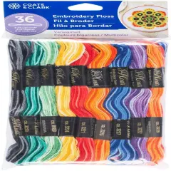 Coats & Clark 6-Strand Embroidery Floss Value Pack 36/Pkg-Variegated
