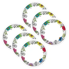 (6 Pk) Bright Blooms 3 Inch Cutouts