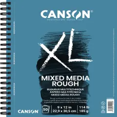 Canson XL Rough Mixed Media Paper Pad 9"X12"-50 Sheets
