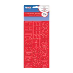 CREATIVE START Letters, Numbers and Characters, Red, 1-inch, Helvetica Font, Self-Adhesive, 1024 Assorted Letter, Numbers and Characters