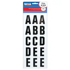 CREATIVE START Letters, Numbers and Characters, Black, 2-inch, Helvetica Font, Self-Adhesive, 297 Assorted Letters, Numbers and Characters