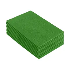 FabricLA Acrylic Felt Sheets for Crafts - Precut 9" X 12" Inches (20 cm X 30 cm) Felt Squares - Use Felt Fabric Craft Sheets for DIY, Hobby, Costume, and Decoration | Green - 10 Pieces