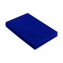 FabricLA Acrylic Felt Sheets for Crafts - Precut 9" X 12" Inches (20 cm X 30 cm) Felt Squares - Use Felt Fabric Craft Sheets for DIY, Costume, and Decoration | Royal Blue - 4 Pieces