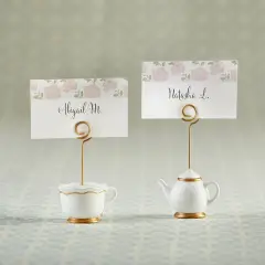 Kate Aspen Tea Time Whimsy Teapot and Teacup Place Card Holders, (6 Set of 6, 36 Pieces), Place Cards Included &hellip; 