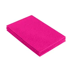 FabricLA Acrylic Felt Sheets for Crafts - Precut 9" X 12" Inches (20 cm X 30 cm) Felt Squares - Use Felt Fabric Craft Sheets for DIY, Costume, and Decoration | Neon Pink- 4 Pieces