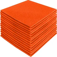 FabricLA Acrylic Felt Sheets For Crafts - Soft Precut 10" X 10" Inches (25.5cm X 25.5cm) Felt Squares - Use Felt Fabric Craft Sheets for DIY, Hobby, Costume, And Decoration - Light Orange, 24 Pieces