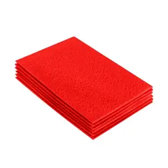 FabricLA Acrylic Felt Sheets for Crafts - Precut 9" X 12" Inches (20 cm X 30 cm) Felt Squares - Use Felt Fabric Craft Sheets for DIY, Hobby, Costume, and Decoration | Hot Orange - 6 Pieces