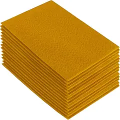FabricLA Acrylic Felt Sheets for Crafts - Precut 9" X 12" Inches (20 cm X 30 cm) Felt Squares - Use Felt Fabric Craft Sheets for DIY, Hobby, Costume, and Decoration | Antique Gold - 6 Pieces