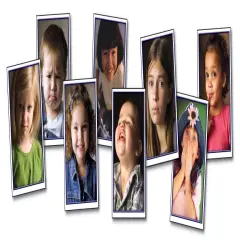 Key Education Emotion Flash Cards, Photographic Learning Cards With Different Emotions and Facial Expressions, Social-Emotional Educational Games for PreK-Grade 1