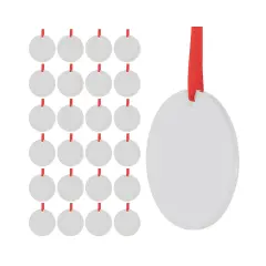 Craft Express 25 Pack 3 Inch Sublimation Clear Acrylic Ornaments