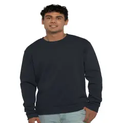 Next Level&reg; Unisex Malibu Crewneck Long Sleeve Sweatshirts Hthr midnight navy