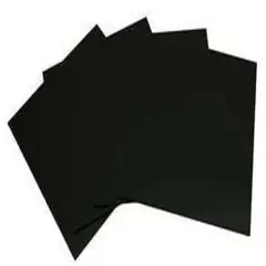 COE 96: 6" Square Black Fusible Glass -4 pack