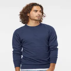 Long Sleeve Lightweight French Terry Crewneck Sweatshirt | RADYAN&reg; Indigo