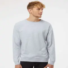 Unisex Lightweight French Terry Crewneck Sweatshirt | RADYAN&reg; Athletic heather
