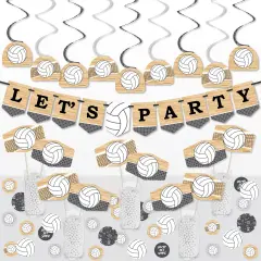 Big Dot of Happiness Bump, Set, Spike - Volleyball - Baby Shower or Birthday Party Supplies Decoration Kit - Decor Galore Party Pack - 51 Pieces