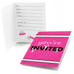Big Dot of Happiness We've Got Spirit - Cheerleading - Fill In Birthday Party or Cheerleader Party Invitations (8 count)