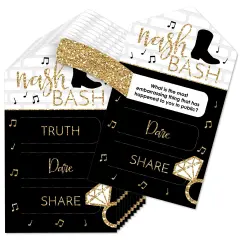 Big Dot of Happiness Nash Bash - Nashville Bachelorette Party Game Pickle Cards - Truth, Dare, Share Pull Tabs - Set of 12