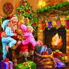 Sunsout Everyone Loves Santa 1000 pc Christmas Jigsaw Puzzle 60649