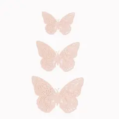 12 pcs 3D Wall Decals Blush