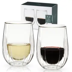Double Walled Wine Glasses 