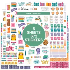 bloom daily planners Planner Sticker Pack, Student