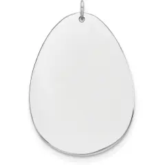 Sterling Silver Disc Charm Jewerly 40mm x 30mm