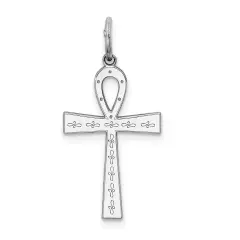 Sterling Silver Cross Charm Jewerly 25mm x 14mm