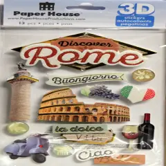Paper House Rome Dimensional 3D Stickers