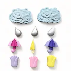 Buttons Galore and More Craft & Sewing Buttons - April Showers - 33 Buttons