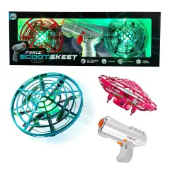 Force1 Scoot Skeet Drone Electronic Shooting Game For Kids and Adults- Pink/Blue