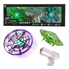 Force1 Scoot Skeet Drone Electronic Shooting Game For Kids and Adults- Purple/Green