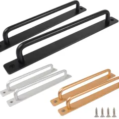 2-Pack Solid Barn Door Pull Handle for Cabinet Bar Garage Gate Wardrobe Drawer