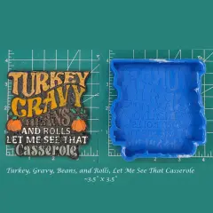 Turkey Gravy Beans and Rolls Silicone Freshie Mold