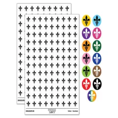 Fleur De Lis French Mardi Gras Elegant 200+ 0.50" Round Stickers Rainbow