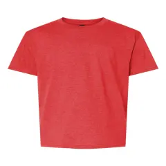 Gildan&reg; Softstyle Youth CVC Crewneck Short Sleeve T-Shirt Red mist