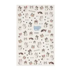 Wrapables 3 Sheets Love for Cats Nail Art Kitty Cat Nail Stickers
