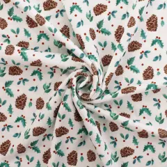 Pinecones and Ivy Bullet Fabric 1 yard