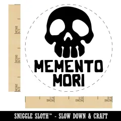 Memento Mori Skull Self-Inking Rubber Stamp Ink Stamper for Stamping Crafting Planners Red