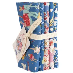 Tilda Fabrics Jubilee - 5 Fat Quarters Blue - 20" x 22" - 100% Cotton