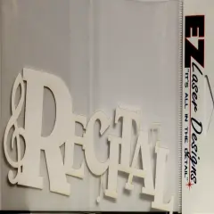 EZ Laser Designs Recital Title Die-Cut Embellishment