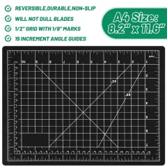 Exacto Knife with Hobby Mat for Crafts, Self Healing Cutting Mat Hobby Knife with 30 PCS Exacto Blades Precision Knife for Art and Crafts Paper Scrapbooking Stencil (Black)